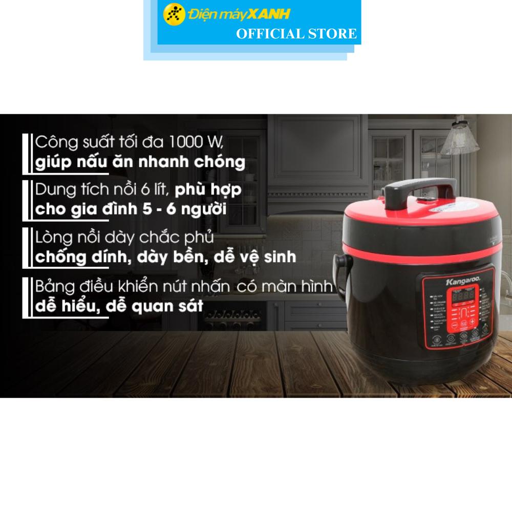 Nồi áp suất điện Kangaroo KG6P2 6 lít - Hàng Chính Hãng