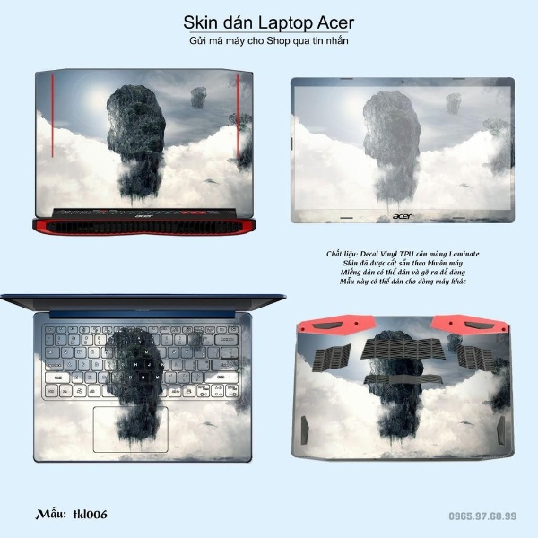 Skin dán Laptop Acer in hình thiết kế (inbox mã máy cho Shop