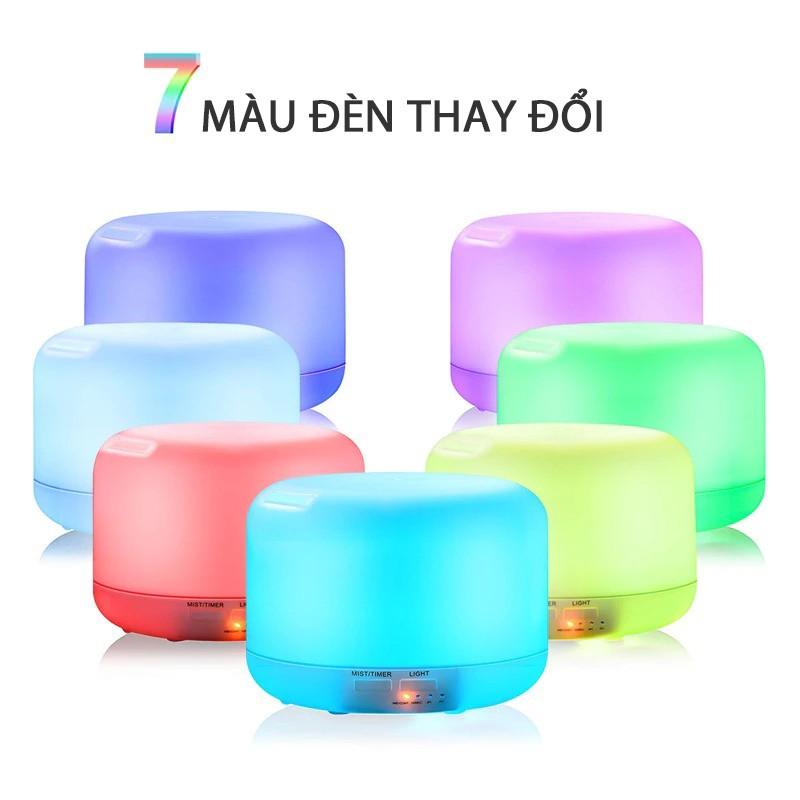 Máy Khuếch Tán Tinh Dầu Phun Sương Tạo Độ Ẩm Trụ Tròn Tặng Remote &amp; Tinh Dầu GULIFE 10ml - GULIFE MKT23