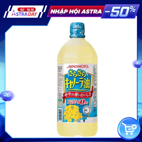 Hình ảnh Combo 2 chai dầu Ăn Hoa Cải Ajinomoto (1000g) - Bổ Sung Omega 3 & 6 Nhật Bản