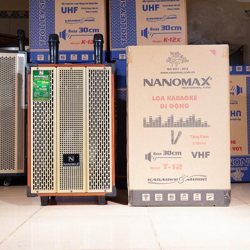 Loa karaoke Nanomax T10, T12 bass 25 cm. Hàng chính hãng