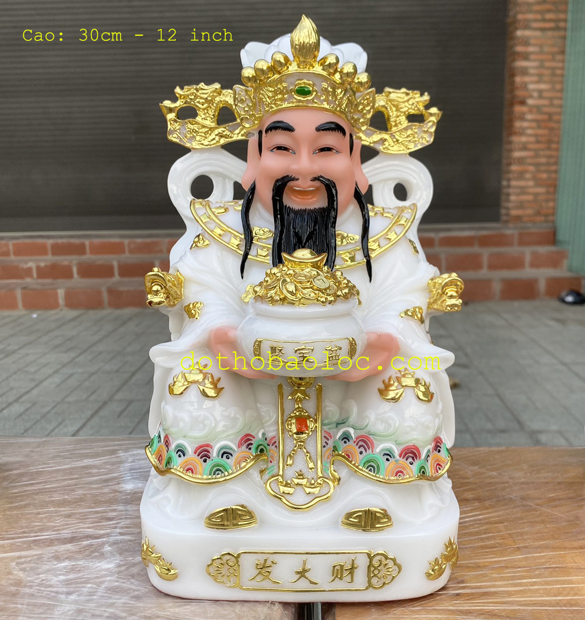 Tượng Thần Kim T.iền chiều Tài Lộc cao 12 inch - 30cm