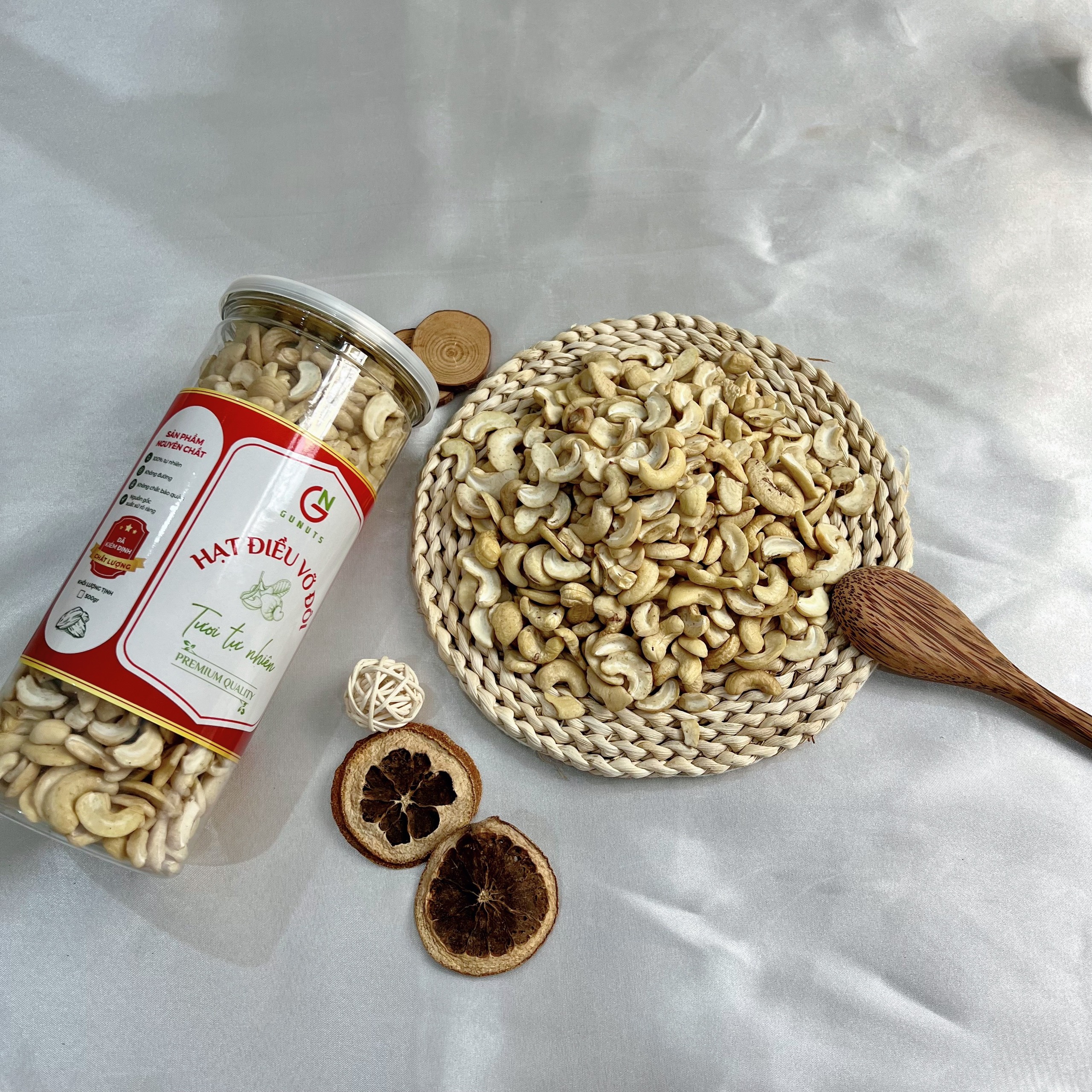 Hạt Điều Sữa Gunuts, Hạt Điều Tươi Vỡ Đôi Chế Biến Món Ăn, Sữa Hạt Dinh Dưỡng Cho Mẹ Bầu Và Bé Hộp 500gr
