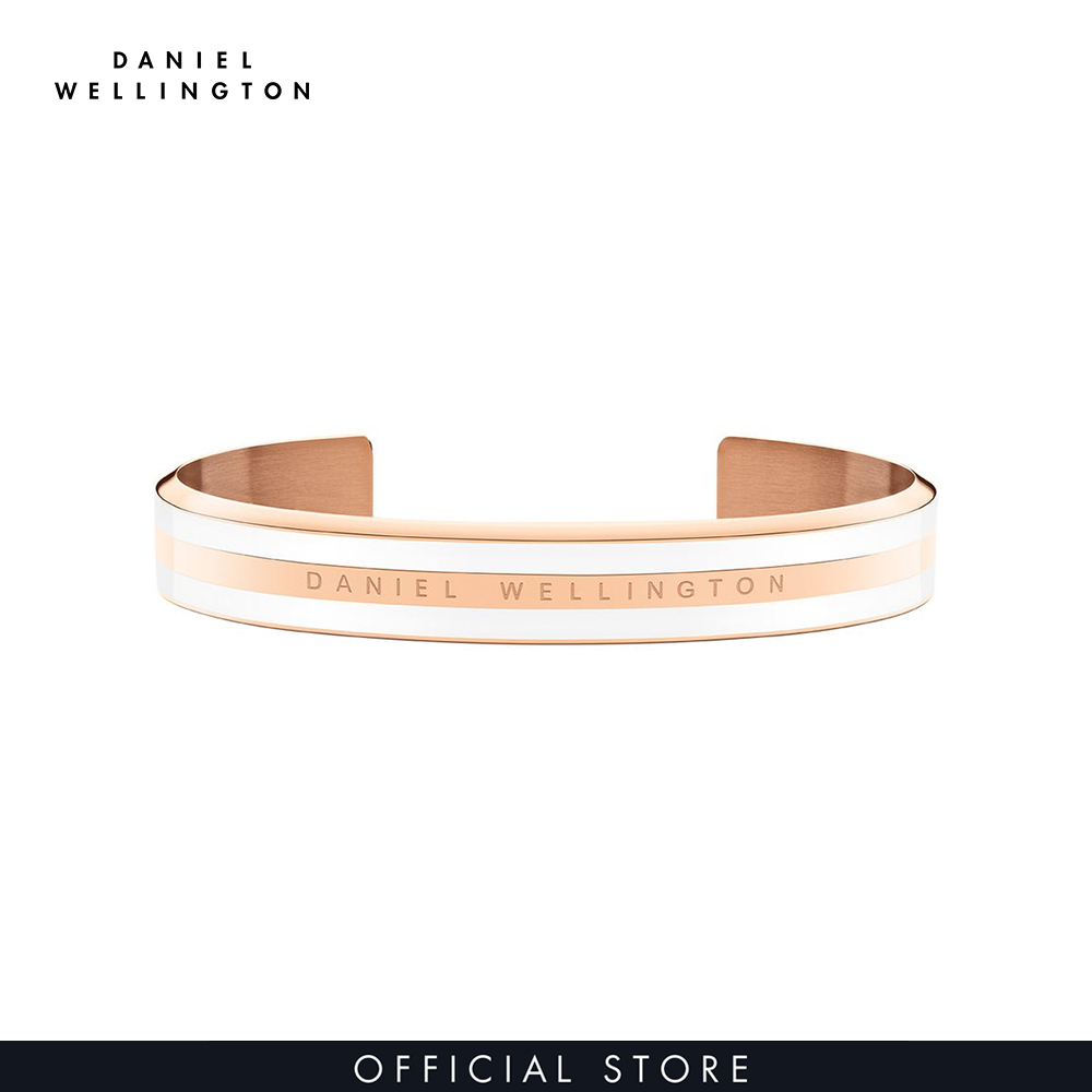 Vòng tay Daniel Wellington màu trắng, vàng hồng - Emalie Bracelet - M