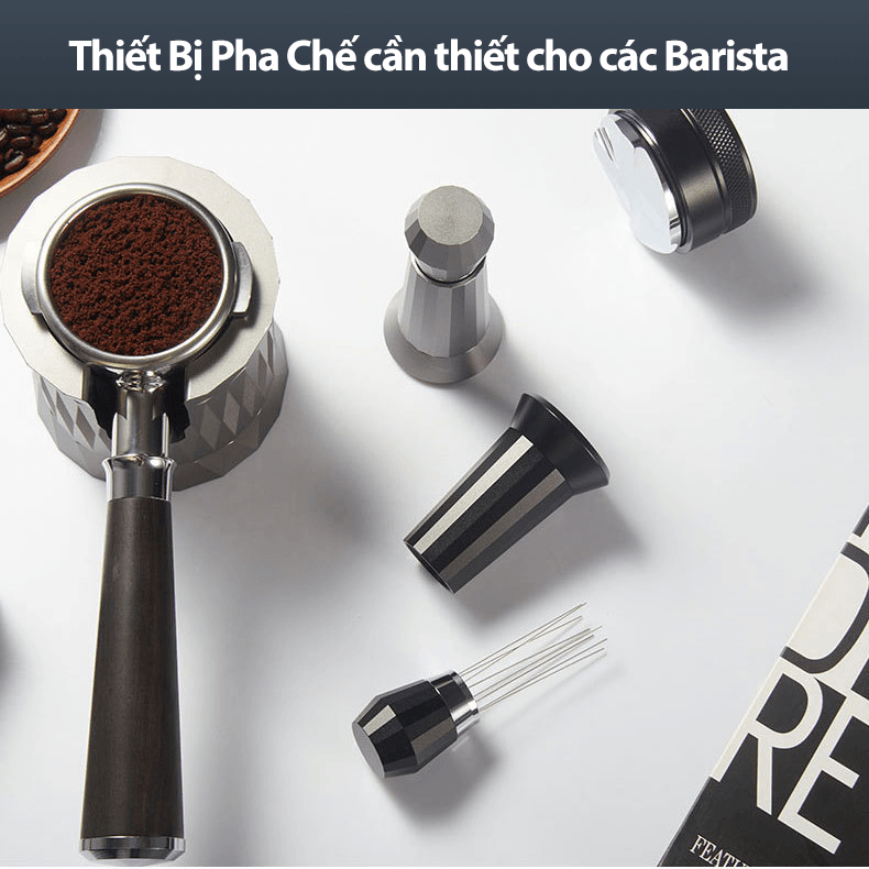 Kim đánh tơi bột cà phê WDT, phân bổ đồng đều pha chế Espresso, dụng cụ máy pha cafe chuyên nghiệp, chống bón cục, pha máy chiết xuất giảm channeling, hàng chính hãng