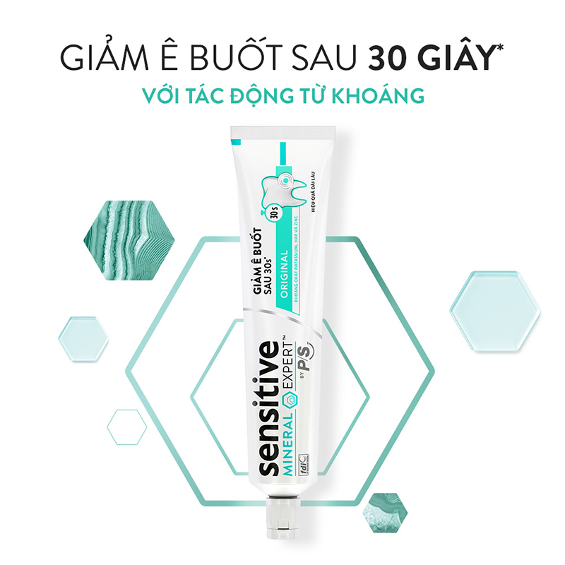 Bộ 3 Hộp Kem Đánh Răng P/S Giảm Ê Buốt Sau 30 Giây Sensitive Mineral Expert Original Với Tác Động Từ Khoáng 100G