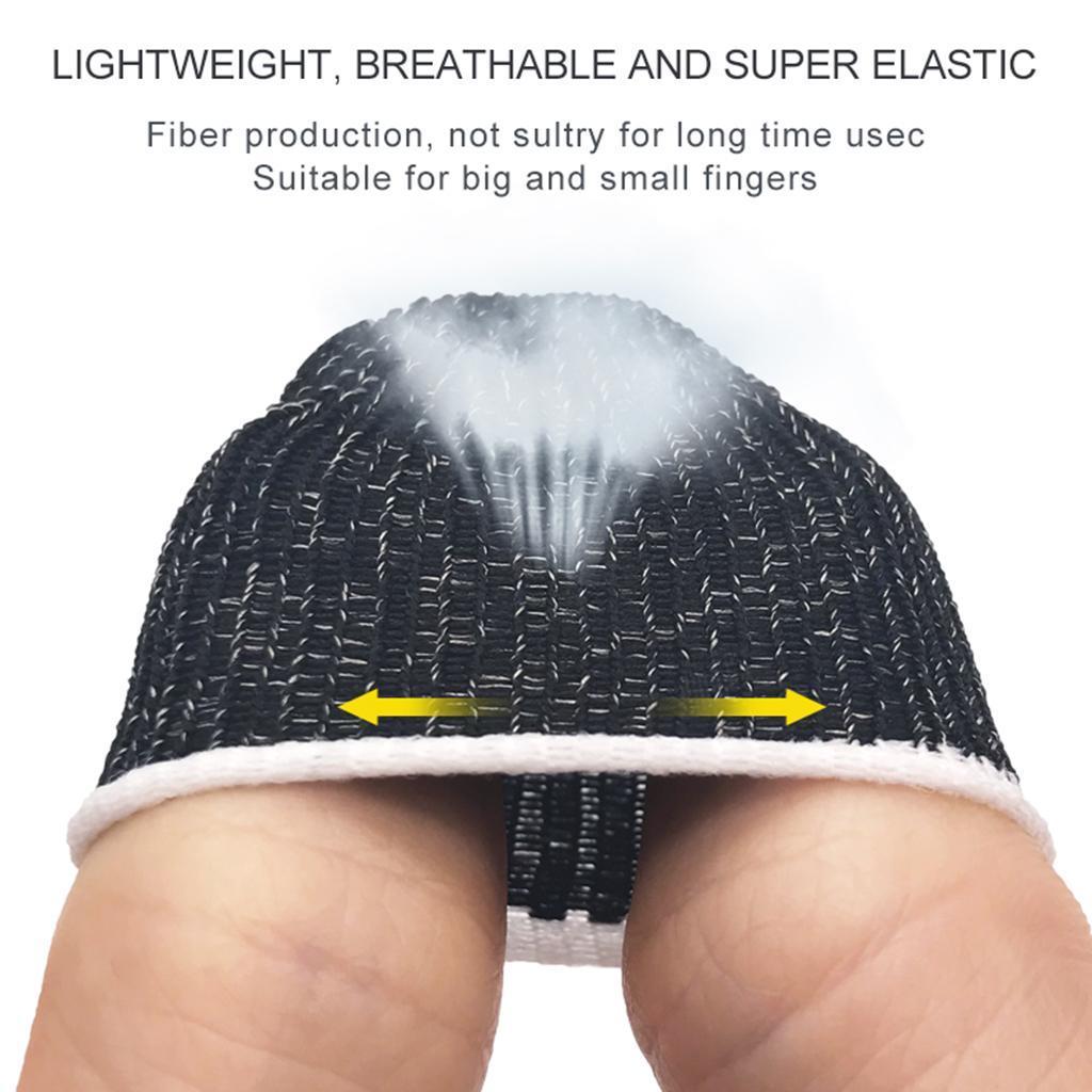 Portable Finger Sleeve Sweat Proof Gaming Finger Gloves White