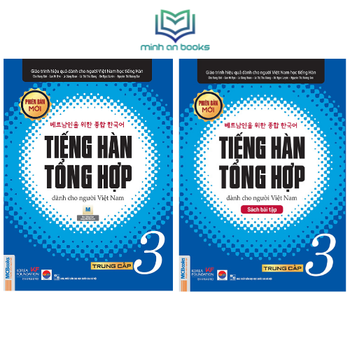 Combo Bộ 2 Cuốn Giáo Trình Tiếng Hàn Tổng Hợp Dành Cho Người Việt – Trung Cấp 3 (Sách Giáo Khoa + Sách Bài Tập) – Bản Trắng Đen - MinhAnBooks