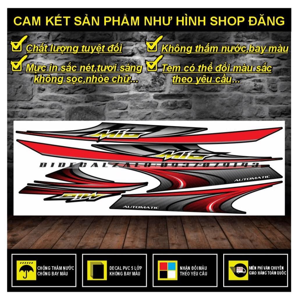TEM RỜI MIO NHỎ ĐỜI ĐẦU MẪU THÁI ĐỎ ĐEN - BI DECAL