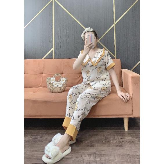 Bộ ngủ tay ngắn quần dài mango