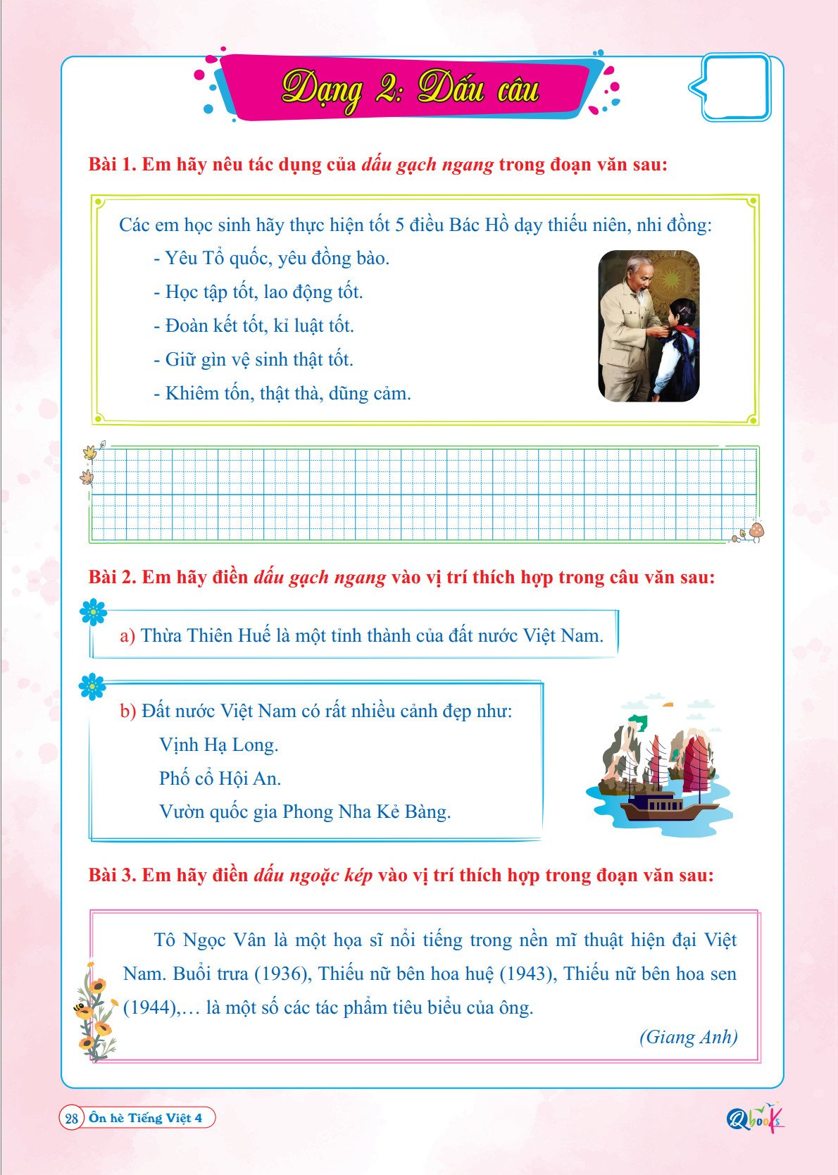 Ôn Hè Tiếng Việt 4 - Dành cho học sinh lớp 4 vào 5 - Bản Quyền