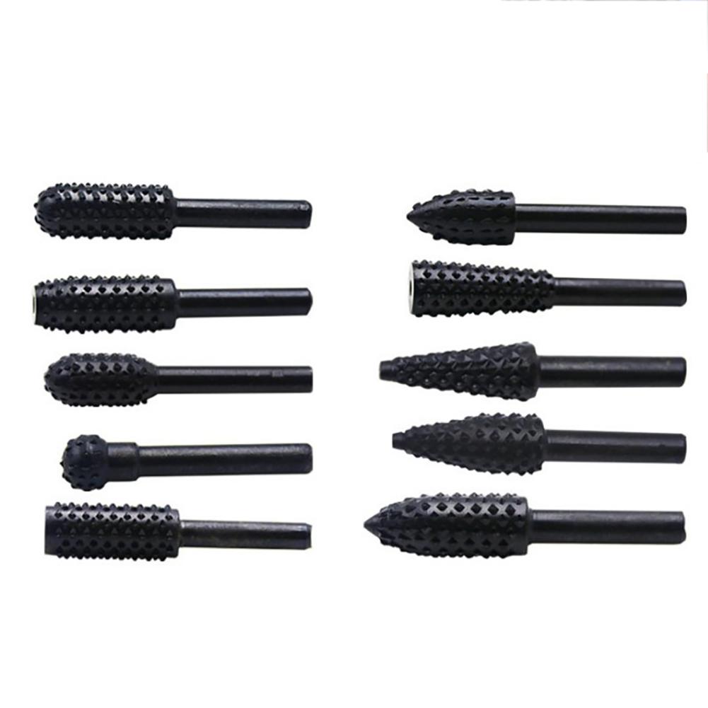 BITS BITS Bộ 10 Đầu Mũi Khoan Gia Công Vật Liệu Gỗ 6.3mm