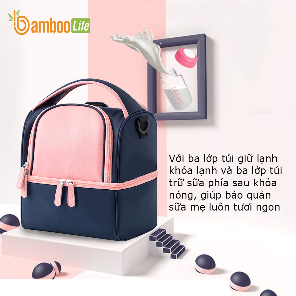 Balo bỉm sữa cho mẹ và bé giữ nhiệt Bamboo Life BL084 hàng chính hãng Túi đựng đồ bỉm sữa mẹ bé giữ nhiệt bảo quản sữa