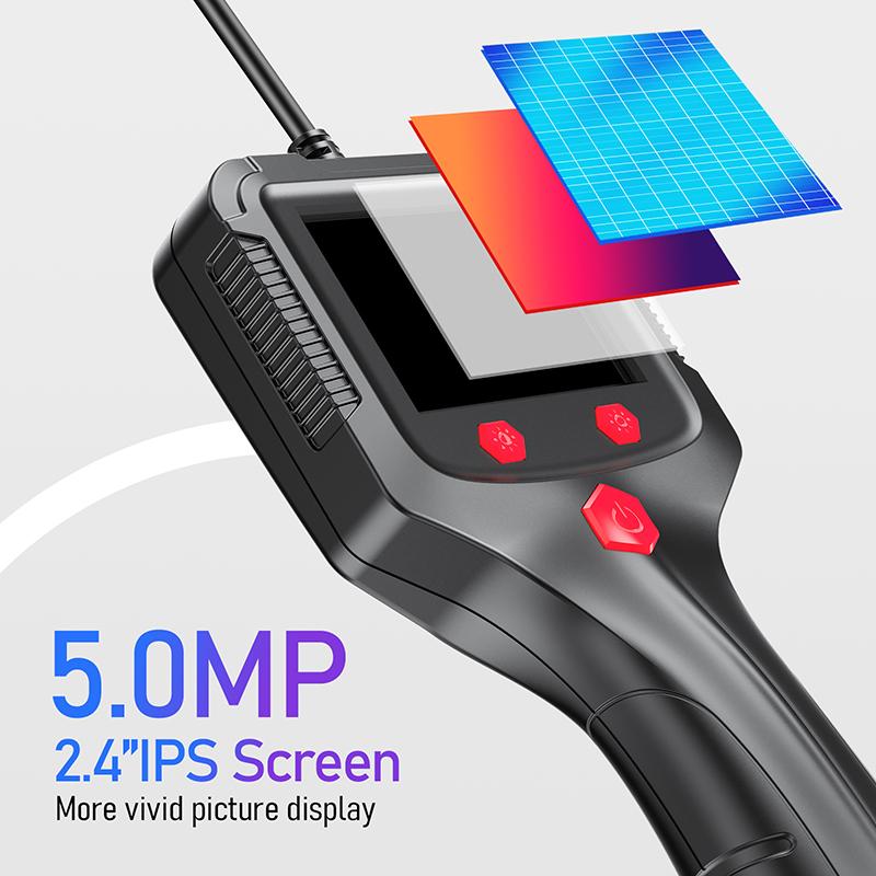 Camera nội soi công nghiệp 2.4 ''/2.8 '' IPS Màn hình kiểm tra cống thoát nước IP68 Ống kính 8 mm chống nước để sửa chữa động cơ xe hơi
