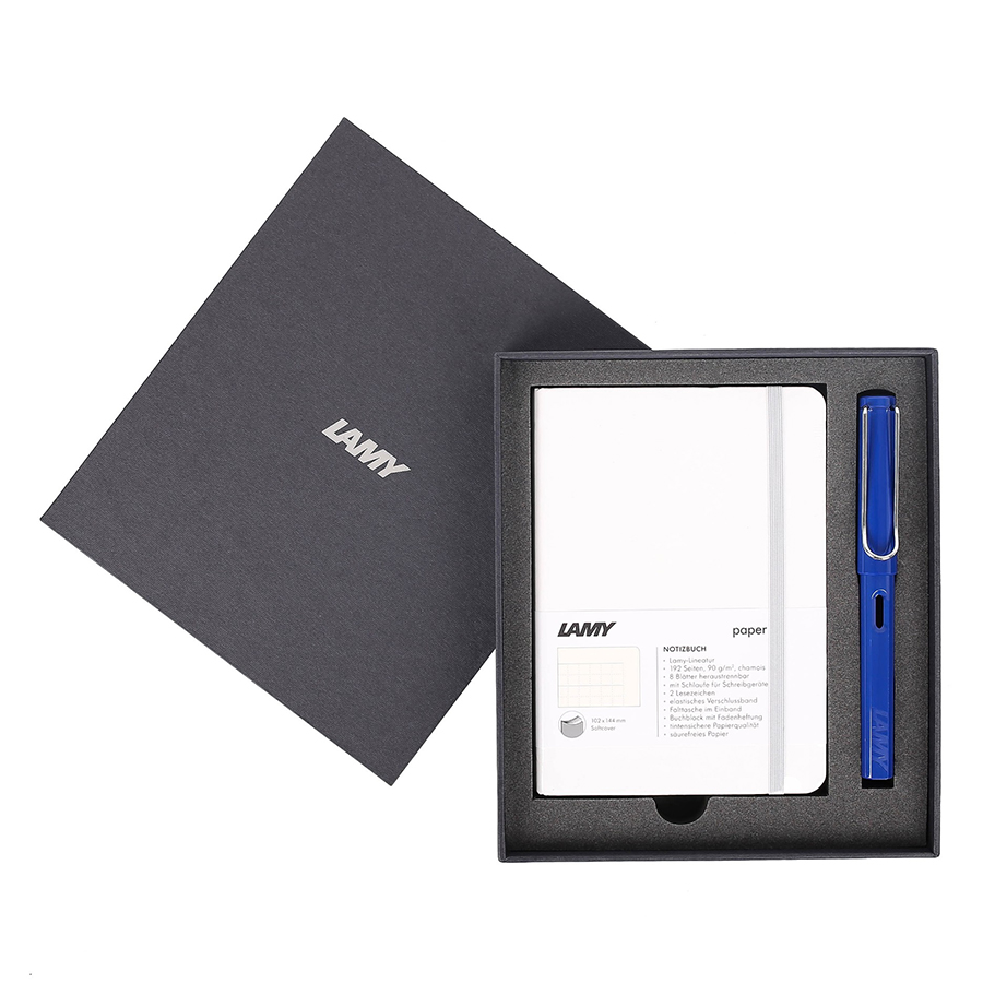 Gift Set Lamy Notebook A6 Softcover White + Lamy Safari Blue - GSA6-Sa0029