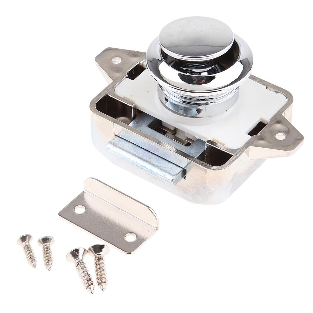 Đẩy Nút Chốt Khóa Móc Khóa Cho Mềm RV Xe Tủ Tủ Chén Bạc