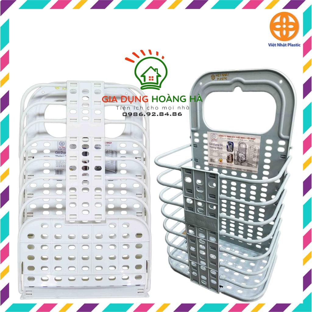 Giỏ đựng quần áo và đồ dùng thông minh treo tường có thể gấp gọn VIỆT NHẬT