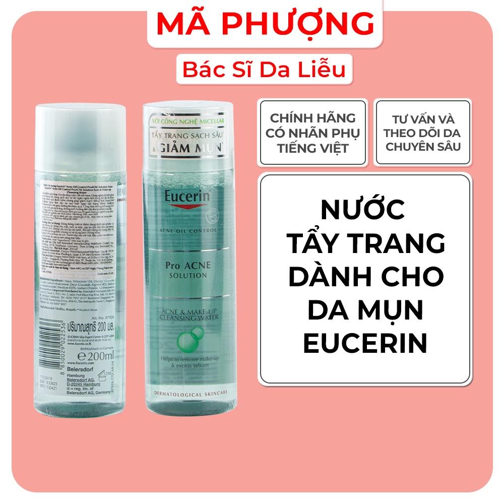 Nước Tẩy Trang Cho Da Dầu Mụn EUCERIN ProACNE Acne&Makeup Cleansing Water