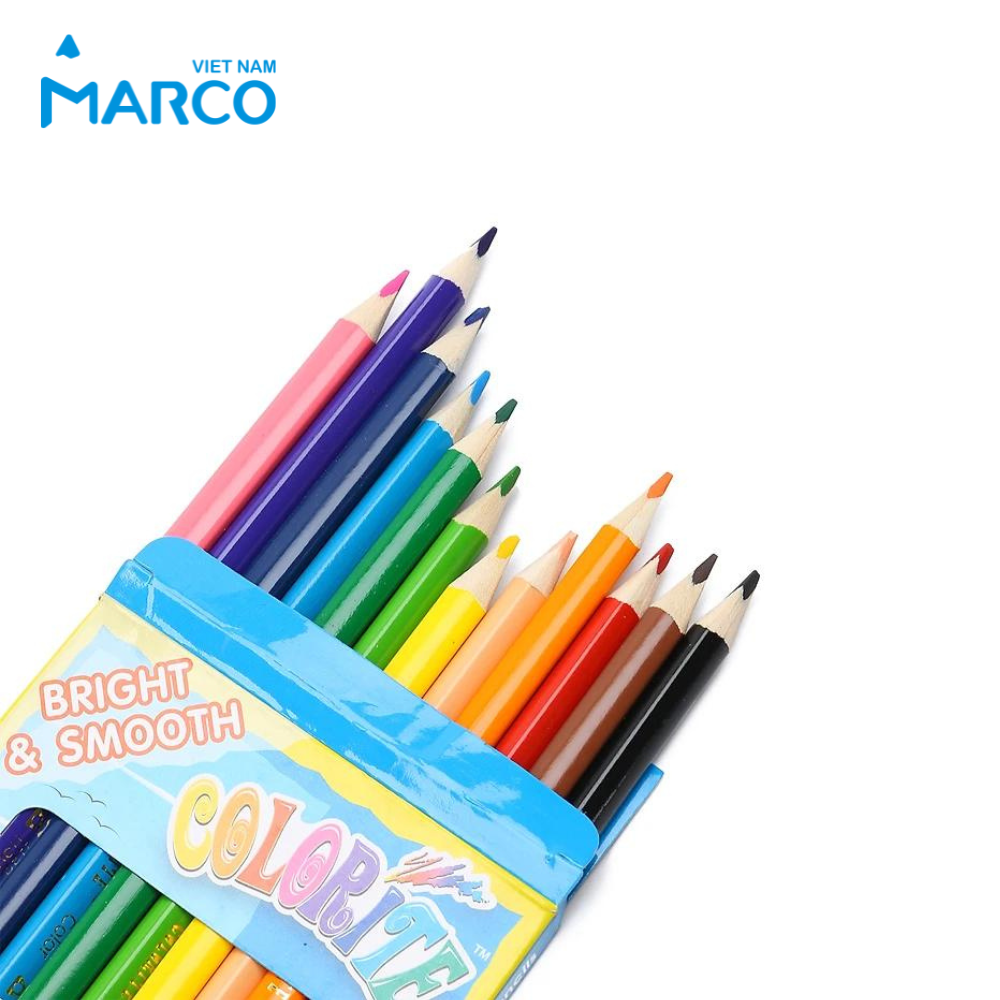 Hộp Bút Chì Màu Marco Colorite - 12/24 Màu - Hộp Giấy Phù Hợp Cho Trẻ Em