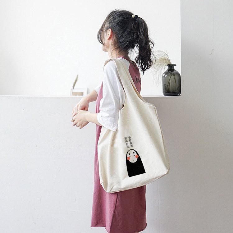 Túi tote vải canvas unisex in hình Chung vô diệm cute cá tính