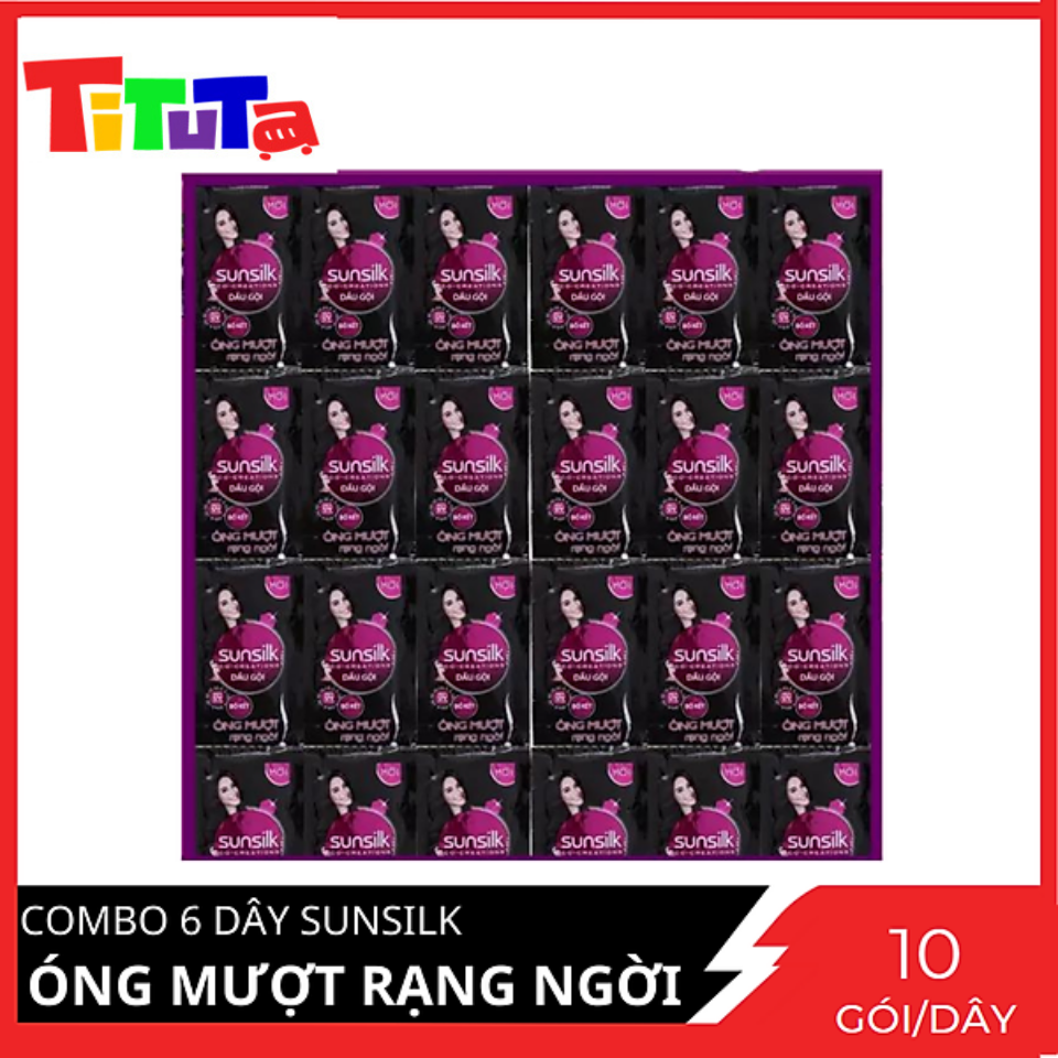 COMBO 6 dây Sunsilk Gội Óng mượt rạng ngời (Đen)