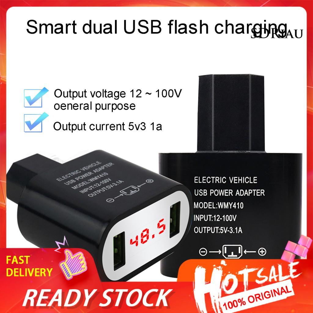 Bộ Chuyển Đổi Usb Kép 12v-100v Sang 5v 3a Cho Xe Hơi