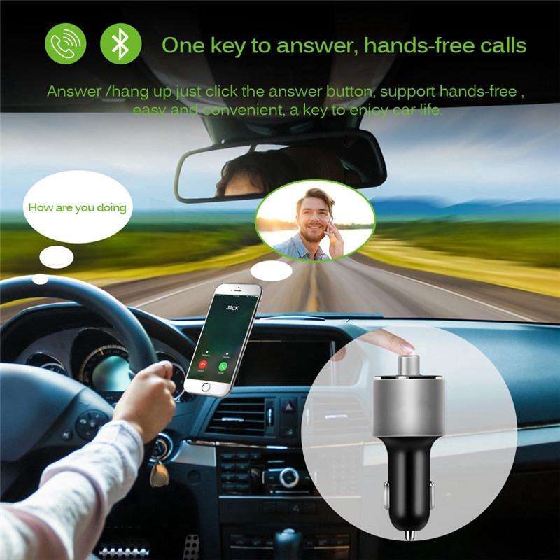T56 Bộ rảnh tay Bluetooth Bộ chuyển đổi FM Bộ chuyển đổi MP3 Player Bộ sạc USB