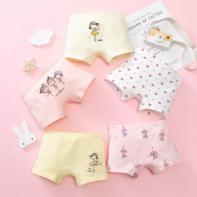 Combo 5 Quần Chíp Đùi Cho Bé Gái, Quần Lót Cho Bé Gái Cao Cấp Cho Bé Gái Từ 13-40 Kg - Bafaby Kids