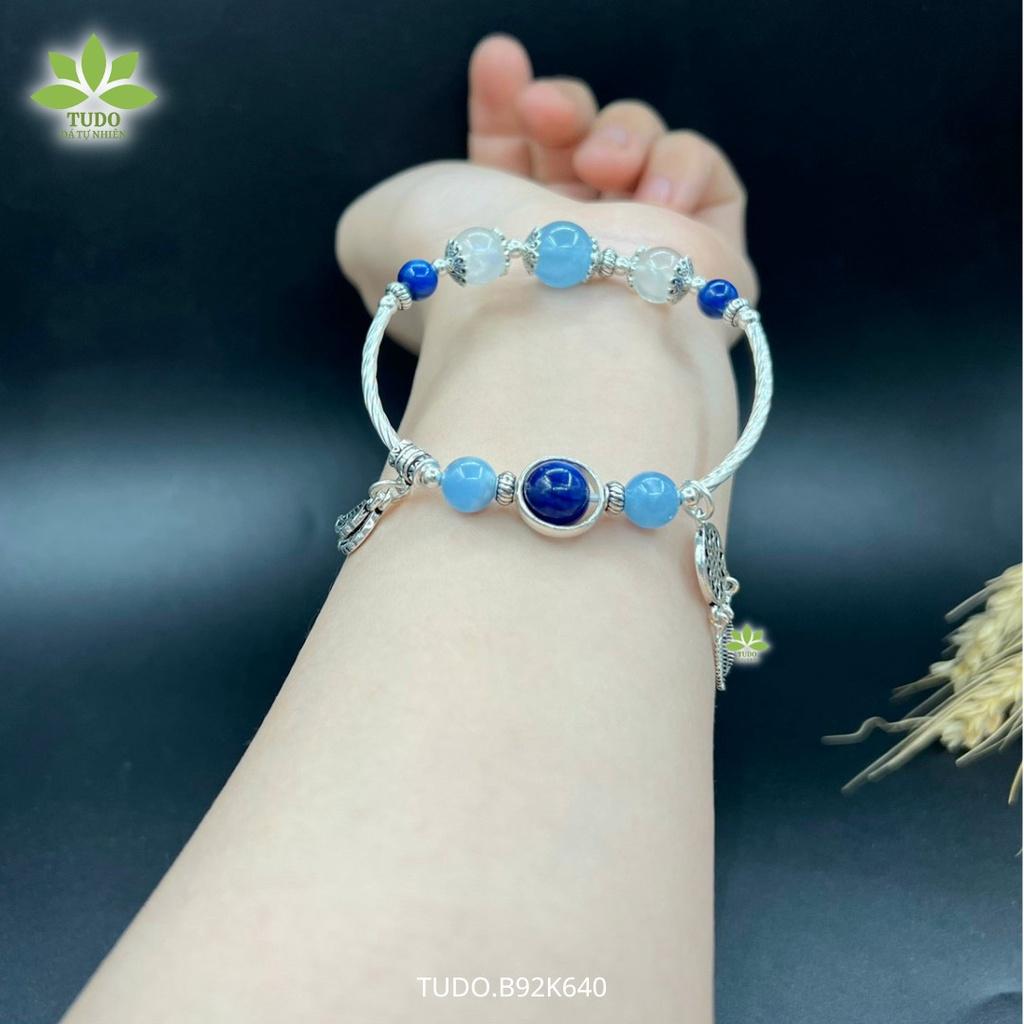 Vòng Tay Nữ Đẹp - Vòng Phong Thủy Mệnh Thủy Mộc TUDO VCBAQUA VCBKYAN VCBMOON B92K640 Charm bạc Dreamcatcher, Lá