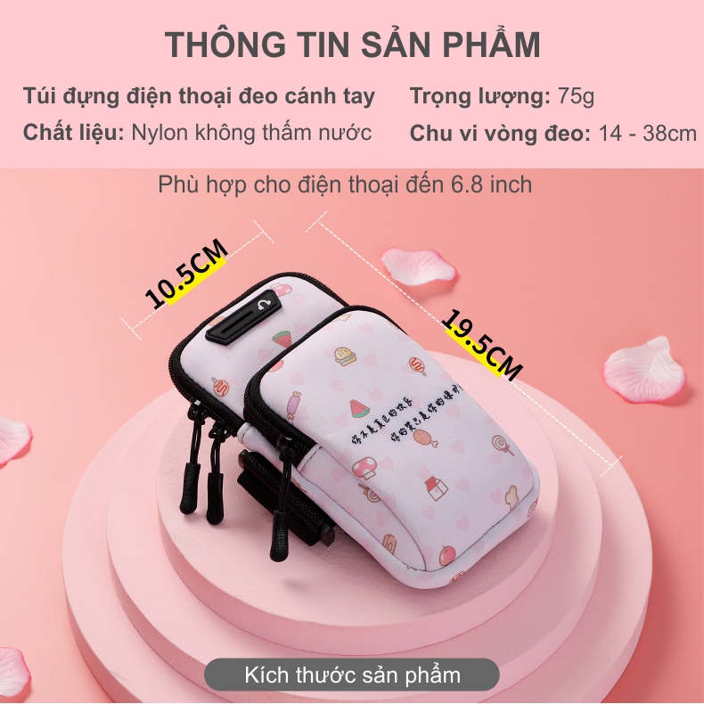 Túi đựng điện thoại đeo cánh tay chạy bộ