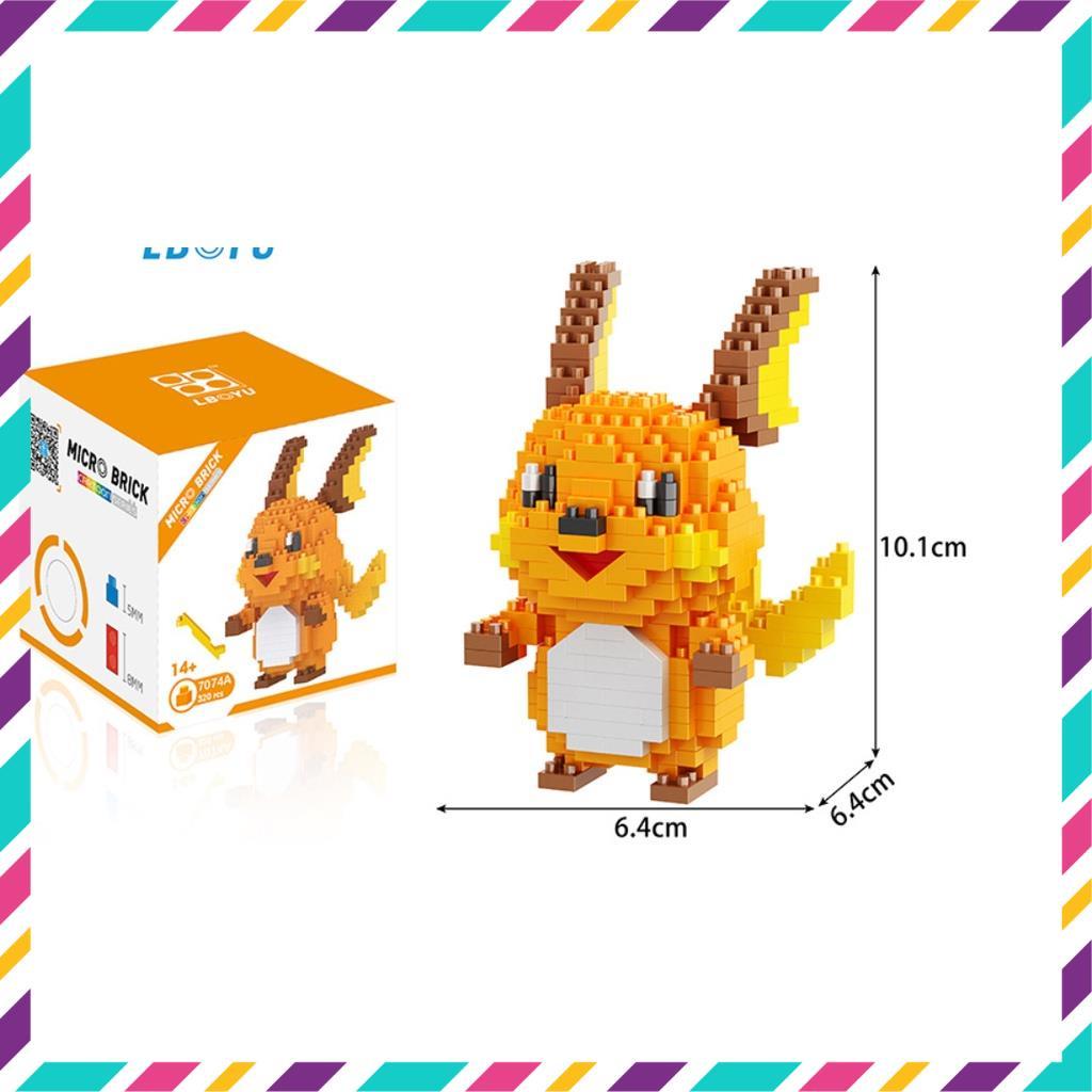 Đồ Chơi Lắp Ráp 3D Hình  Pikachu, Từ 240 - 380 mảnh, Full Box Hàng Cao Cấp