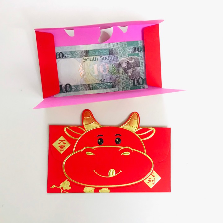 Set 3 bao lì xì con trâu 3D cute nhũ vàng (Mẫu 2), dùng để đựng thiệp chúc, tiền lì xì, mừng tuổi dễ thương và ý nghĩa - TMT Collection - SP005142