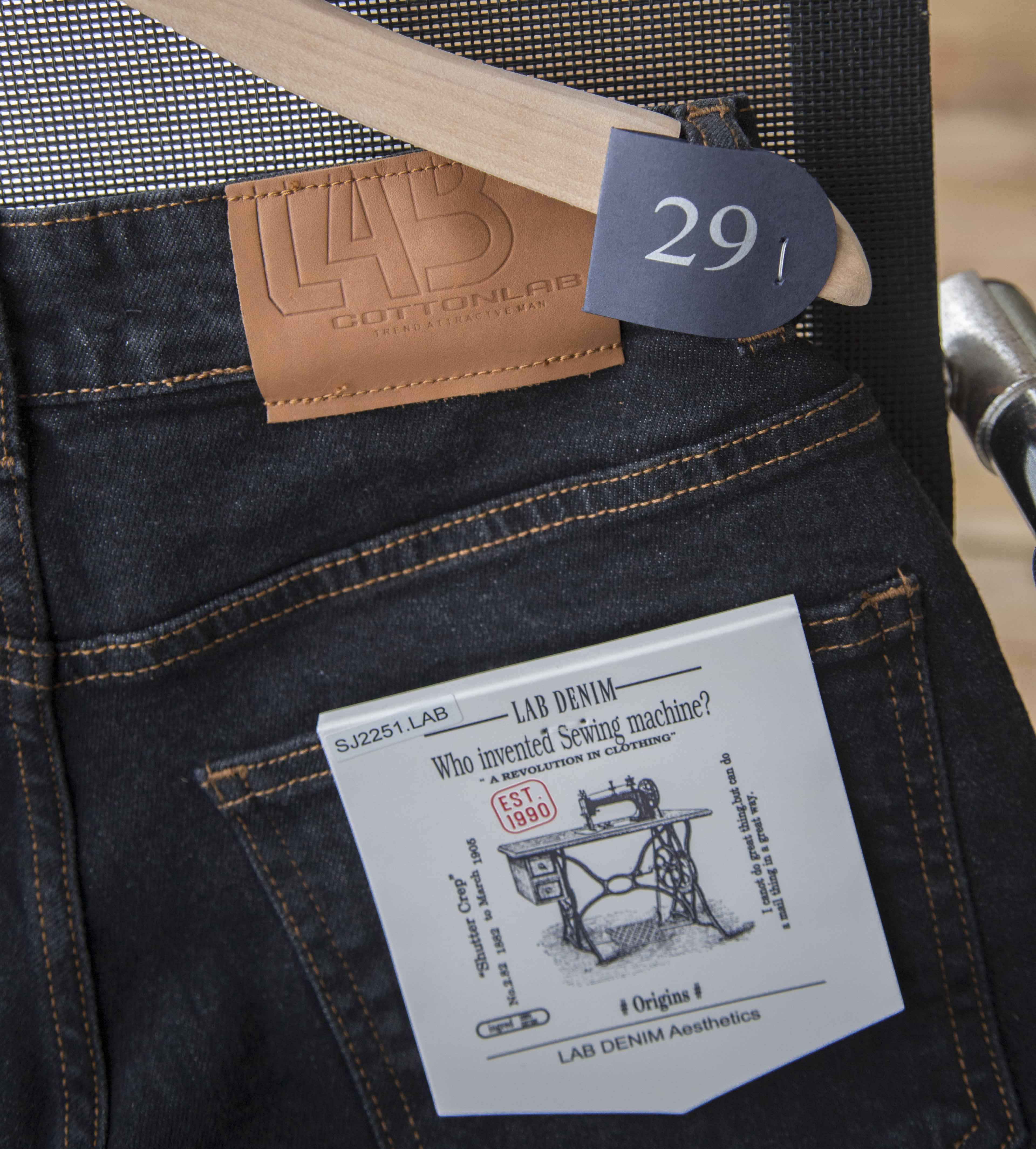 Quần short jean nam indigo cao cấp thương hiệu LAB - S2251