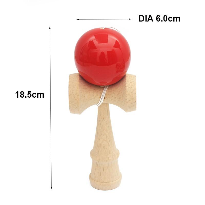 ĐỒ CHƠI TUNG HỨNG KENDAMA THÔNG MINH BẰNG GỖ TỰ NHIÊN DCG.KD6 (ĐƯỜNG KÍNH BÓNG D6CM)