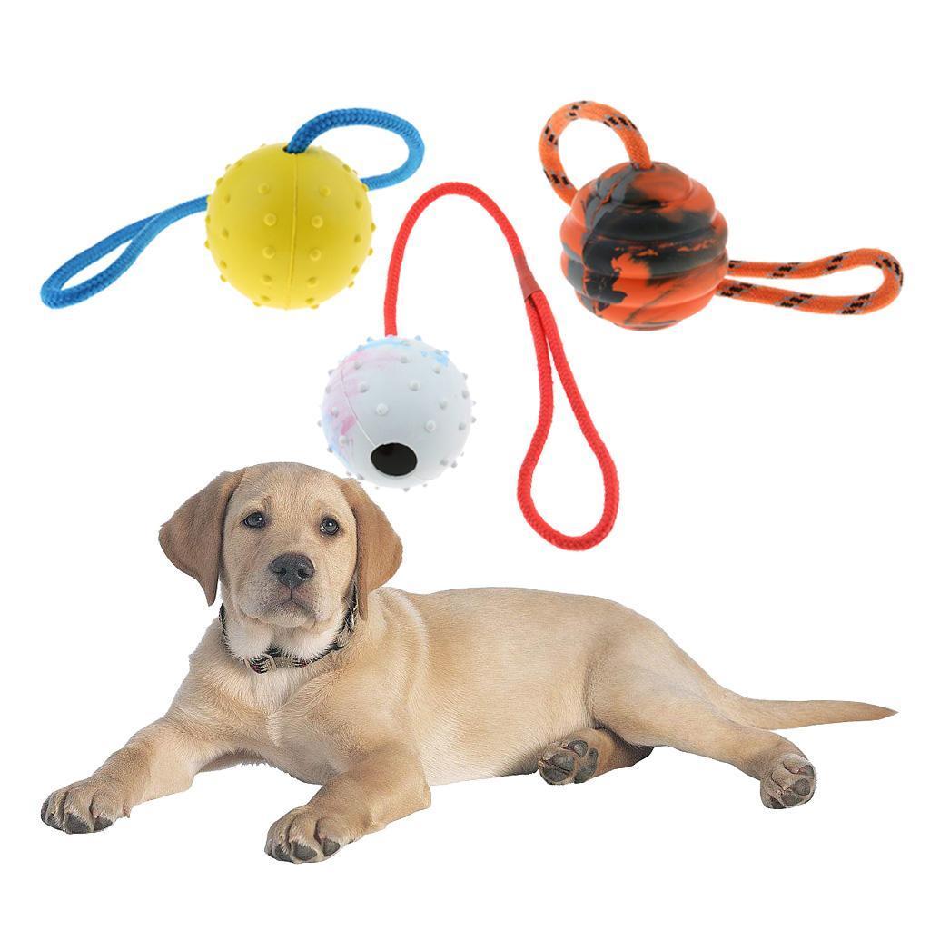 Pet  Interactive Play Interactive Ball with Rope Toy Yellow