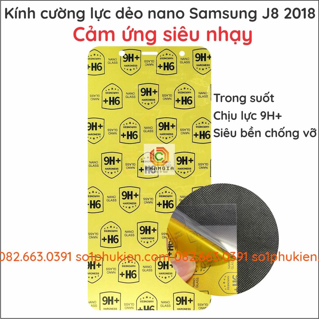 Dán cường lực cho Samsung J8 dẻo nano siêu bền siêu đẹp