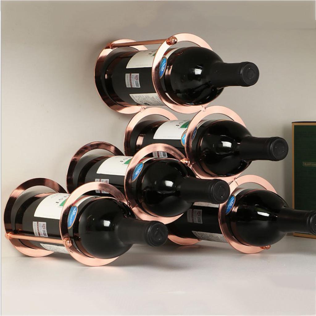 Nordic Style Red Wine Rack Bottle &amp; Glass Holder Cork Storage Holder Rack -A