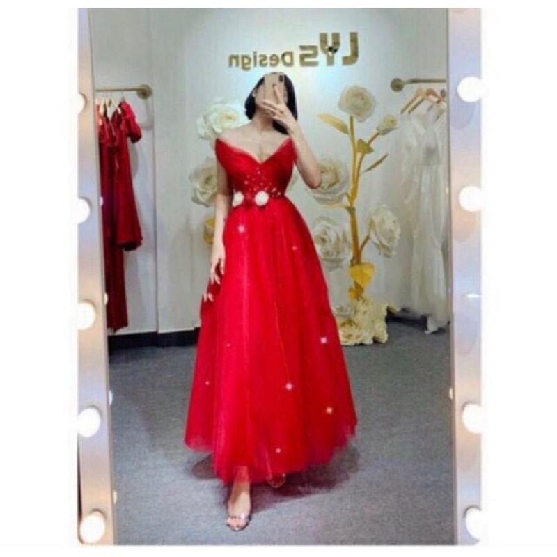 đầm maxi hoa eo