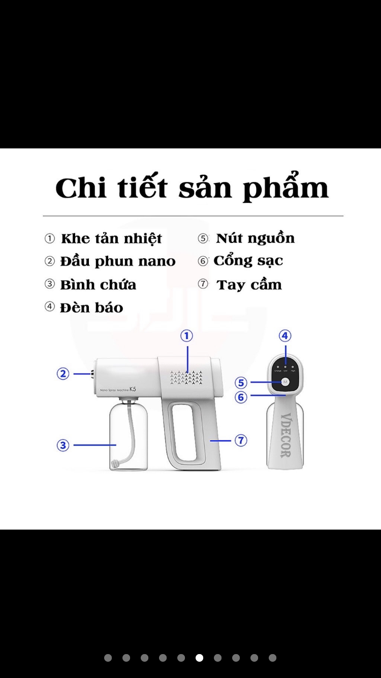 Máy phun sát khuẩn tích hợp tia UV
