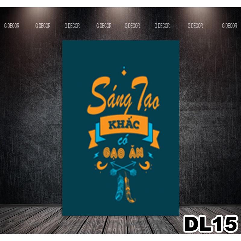 Tranh treo tường canvas 1 bức tạo động lực, tranh slogan trang trí văn phòng, tranh cổ động treo phòng làm việc, chữ 02