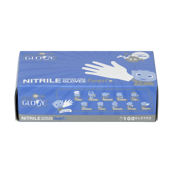 Găng Tay Y Tế Cao Cấp Nitrile I'M Gloves OCEAN BLUE 3.5GR MÀU XANH DƯƠNG SriTrang Thái Lan