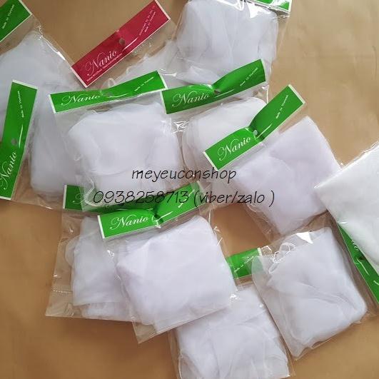 (70x70) KHĂN VOAN  MÀU TRẮNG LOẠI TO - CHE BỤI CHO BÉ