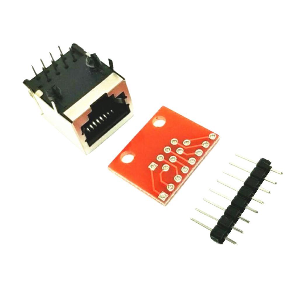 4x Ethernet Cards Connector Breakout Board Module Terminals