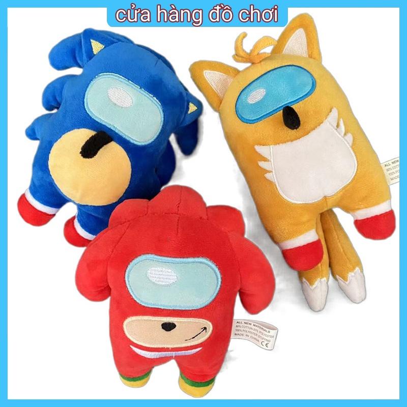 Móc Khóa Hình Nhím Sonic Among Us Nhồi Bông Bằng Cotton PP Mềm Dễ Thương