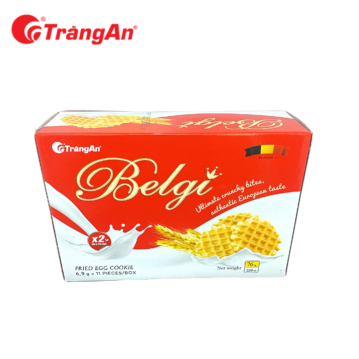 Bánh Belgi trứng sữa 76g , thích hợp bày lễ, hạn sử dụng 12 tháng, thương hiệu Tràng An