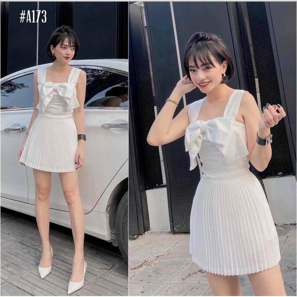 Chân Váy Dập Li Giấy Quần Form Ngắn Dễ Thương