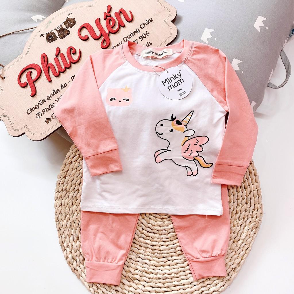 Bộ Dài Tay Cotton 100 % Minky Mom In Họa Tiết Động Vật Thú Lướt Ván_super Sale ( 7-19kg) (1327