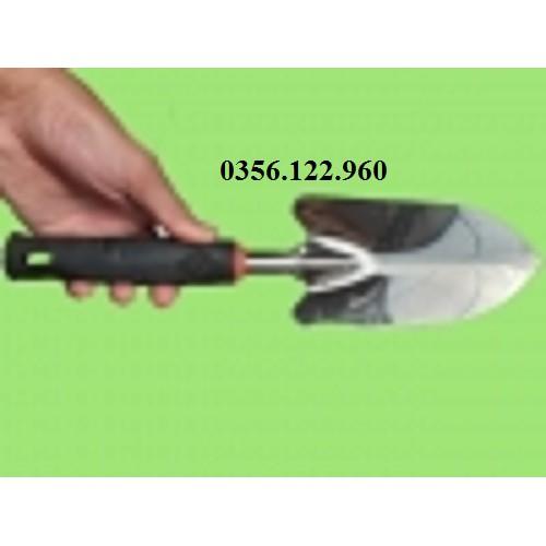 Xẻng làm vườn INOX không gỉ - cán cầm cao su - KT 30x10x3cm