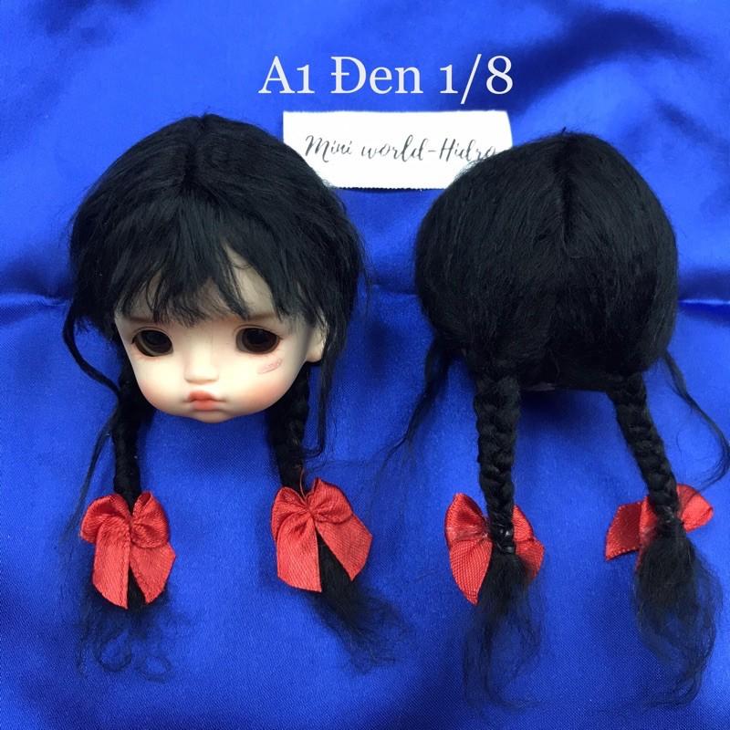 Wig len Tóc giả dành cho búp bê BJD Size 1/8, Baboliy, Amy handmade