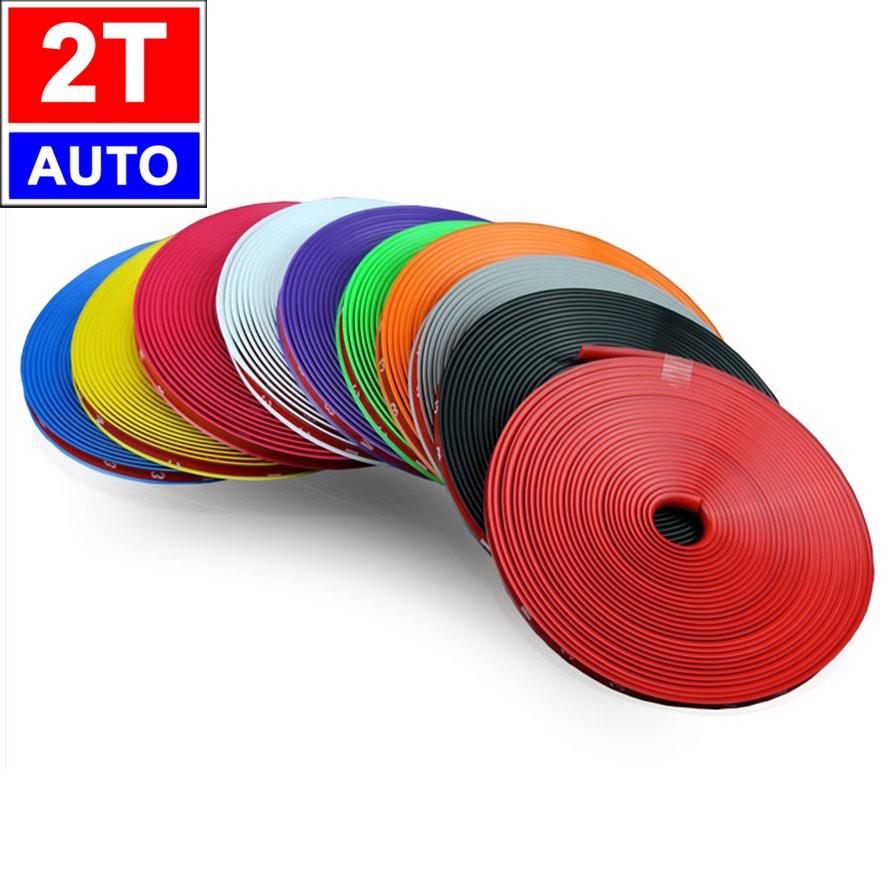Cuộn dây chỉ viền sợi dán trang trí và bảo vệ vành mâm lazang ô tô xe hơi cao cấp dài 8M SKU: 163